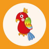 bird parrot cartoon theme elements vector eps