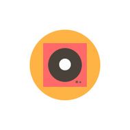 Flat web icon of speaker