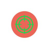 Flat web icon of crosshair