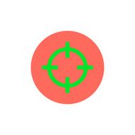Flat web icon of crosshair N2