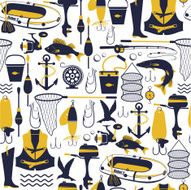 Fishing seamless pattern