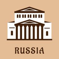 Russian Grand Theater flat icon
