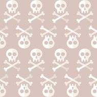 Repeatable Pattern With Skulls And Bones