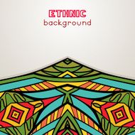 Ethnic Background With Bright Aztec Ornament