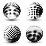 3D vector halftone spheres N2