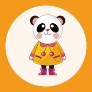 animal panda winter cartoon theme elements N2