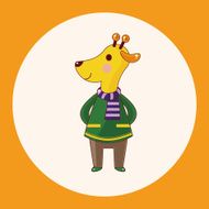 animal giraffe winter cartoon theme elements