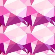 Vector low poly seamless pattern Abstract diamond background in pink