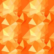Vector polygonal geometric abstract seamless pattern in orange colors