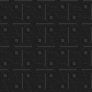 Seamless black pattern with maze Monochrome abstract vector background