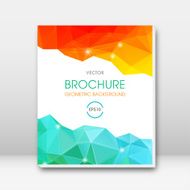 Colorful geometric background brochure template