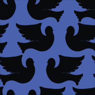 Doves and pigeons seamless pattern