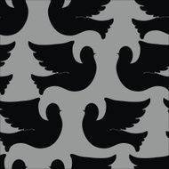Doves and pigeons seamless pattern N2