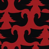 Doves and pigeons seamless pattern N3