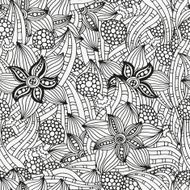 Seamless floral doodle background pattern in vector N18