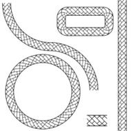 Repeating Black Rope Pattern Icon N2