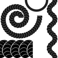 Repeating Black Rope Pattern Icon N3