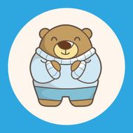 animal bear winter cartoon theme elements