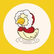 animal duck winter cartoon theme elements N2