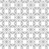 black and white geometric seamless retro pattern for your design N2