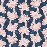 striped floral seamless pattern in indian style N3