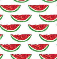 Seamless pattern with watermelon slices