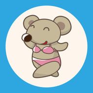 animal mouse summer cartoon theme elements