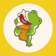 animal frog summer cartoon theme elements