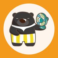 animal bear summer cartoon theme elements