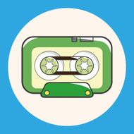 Audiotape theme elements vector eps N34