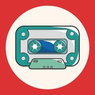Audiotape theme elements vector eps N36