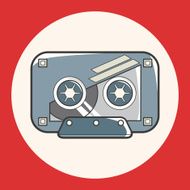 Audiotape theme elements vector eps N38