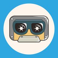 Audiotape theme elements vector eps N39