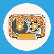 Audiotape theme elements vector eps N40