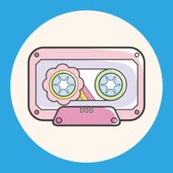 Audiotape theme elements vector eps N41