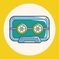 Audiotape theme elements vector eps N42