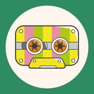 Audiotape theme elements vector eps N43