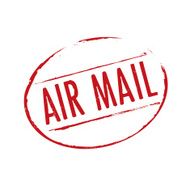 Red vector grunge stamps AIR MAIL