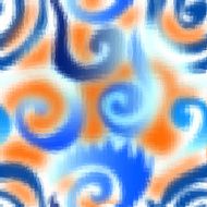Abstract wavy geometric pattern on white background