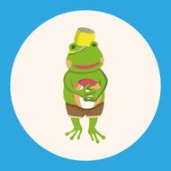 animal frog summer cartoon theme elements N2
