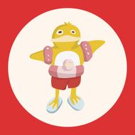 animal duck summer cartoon theme elements N2