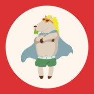 animal dog summer cartoon theme elements
