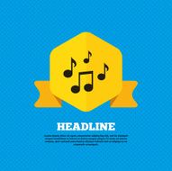 Music notes sign icon Musical symbol N2