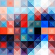 Abstract geometric pattern of circles and squares