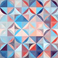 Abstract geometric pattern of circles and squares N2