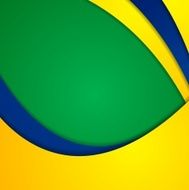 Corporate wavy bright abstract background Brazilian colors N2