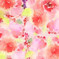 Greeting card Watercolor flowers background N6