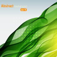 abstract green waves background
