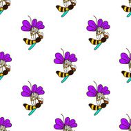 seamless pattern with bee - 5 N2