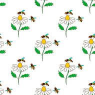 seamless pattern with bee - 4 N2